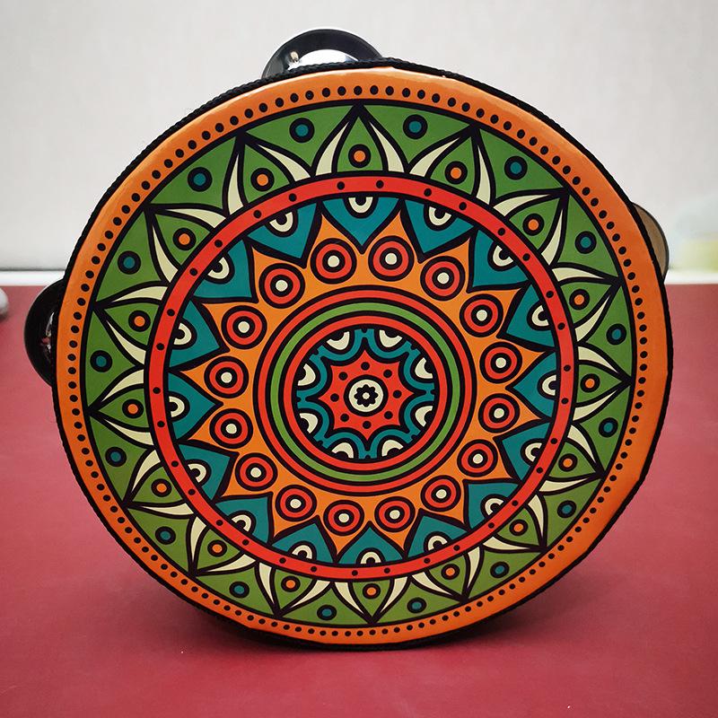6-Inch Dunhuang Style Tambourine: Ancient Performance Hand Drum & Orff Instrument
