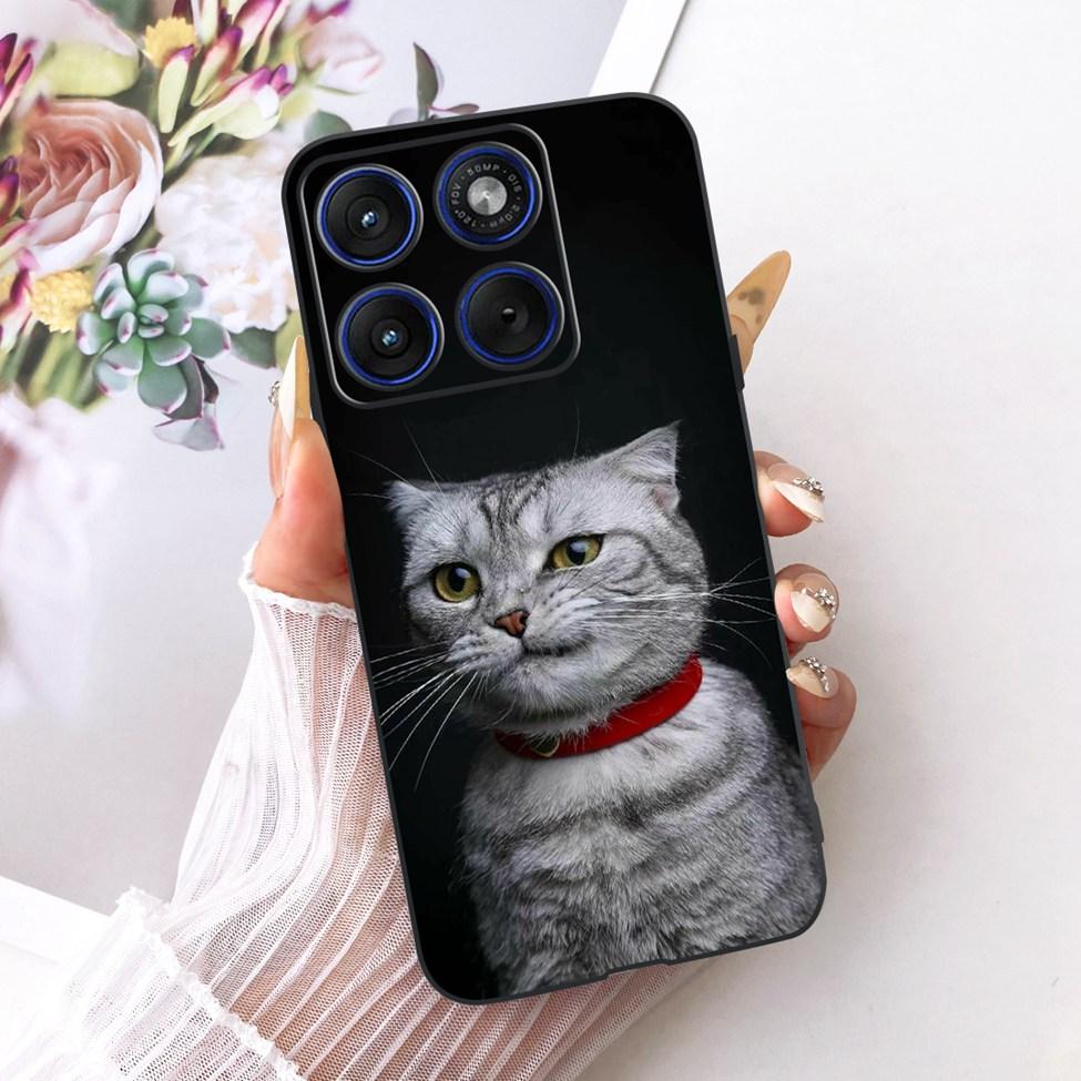 Für Motorola XT2601-2 Hülle Für Motorola Edge 70 Abdeckung Ästhetisch Mode Schmetterling Niedliche Katze Cool Bemalt Weiche Handyhülle