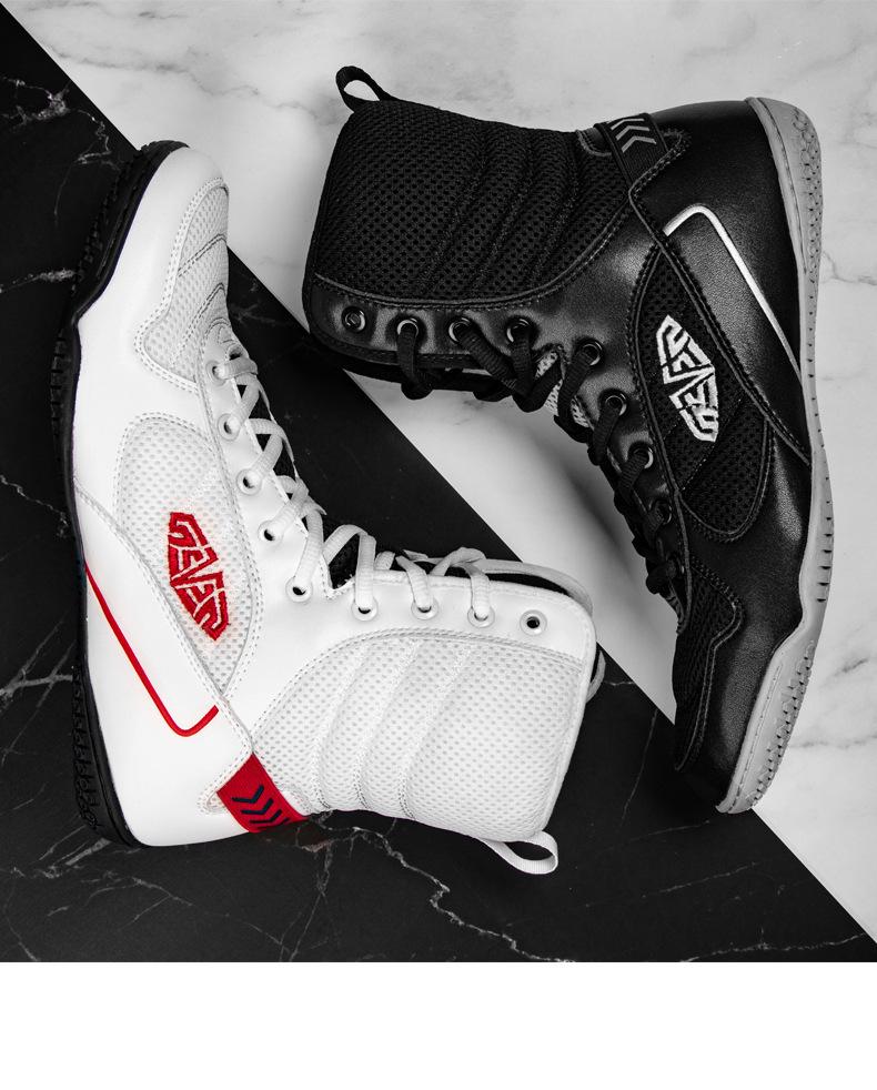 Breathable Non-Slip Wrestling & Boxing High-Top Shoes (Sizes 36-45) - Durable and Versatile for Fitness Training
