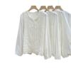 Spot available} French lace collar white shirt women's high-end light luxury gentle style shirt chic top