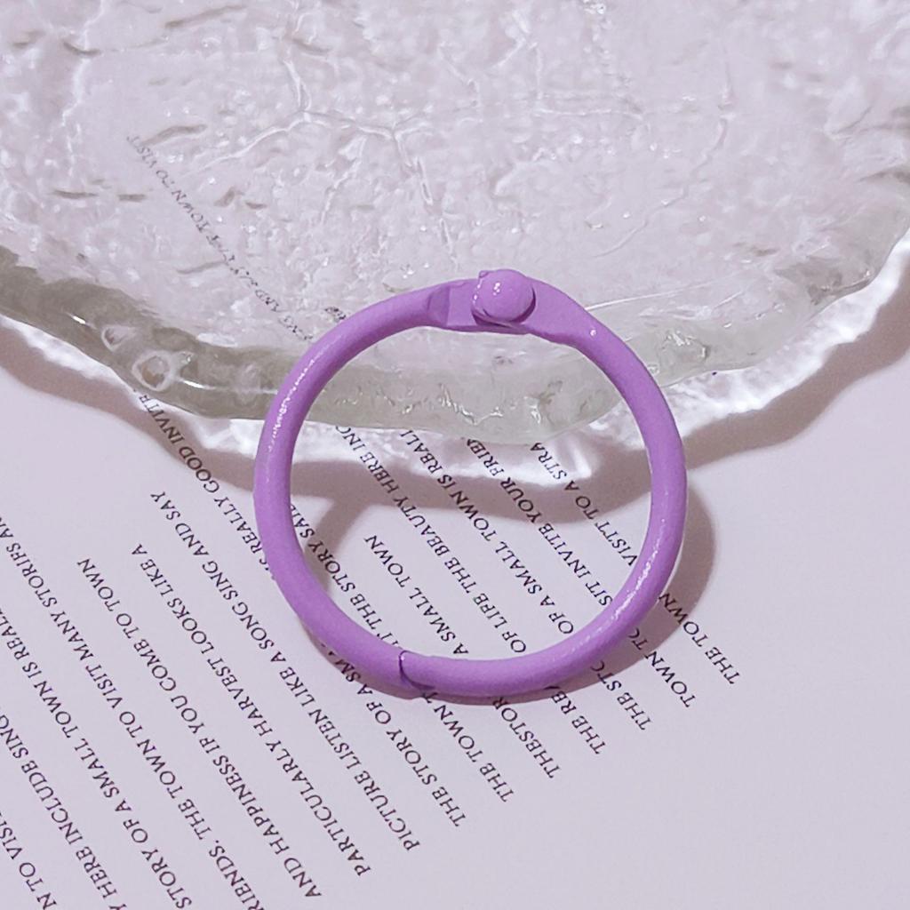 5/10pcs 30mm Colorful Metal Alloy Card Ring Key Binder Jump Ring DIY O Shape Keychain Keyring for Jewelry Making DIY Accessories
