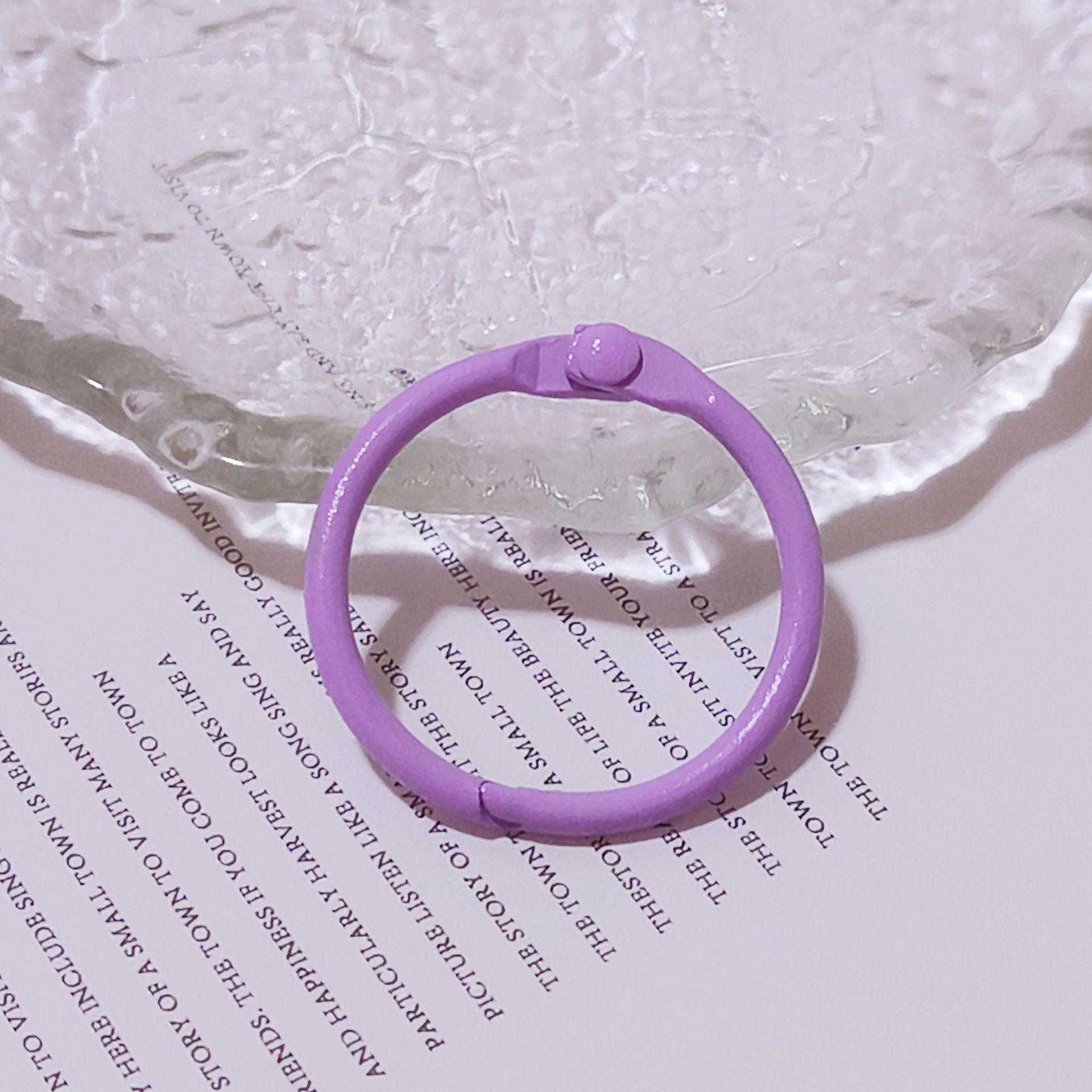 

5/10pcs 30mm Colorful Metal Alloy Card Ring Key Binder Jump Ring DIY O Shape Keychain Keyring for Jewelry Making DIY Accessories 5pcs светло-фиолетовый