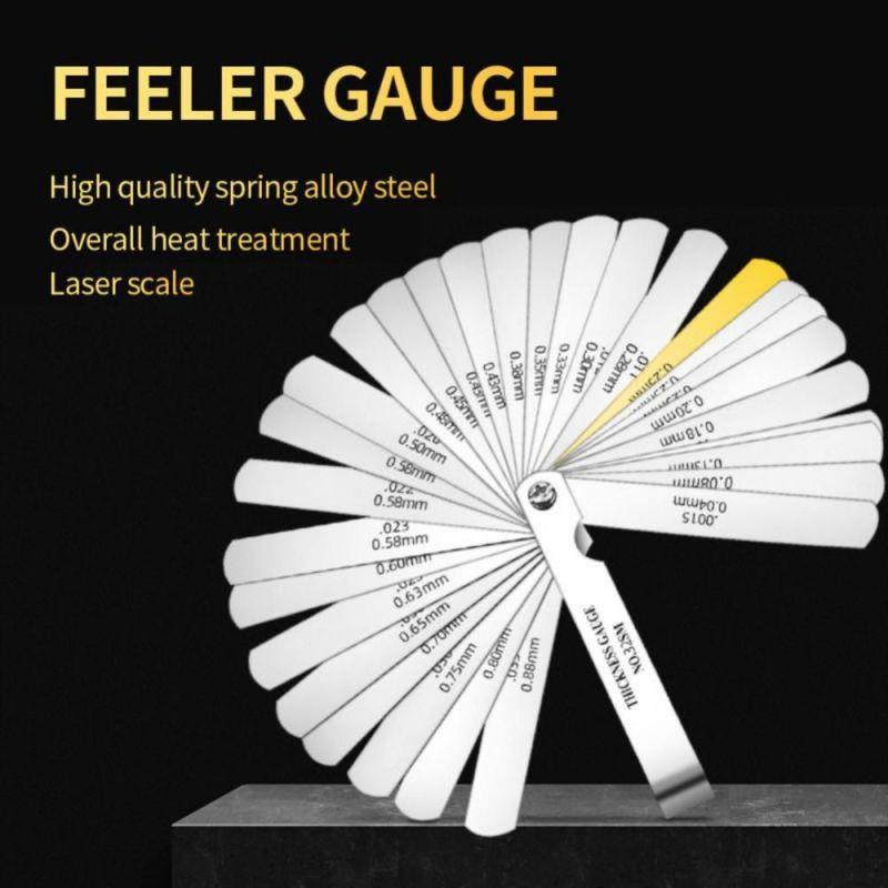 32 Blades Metric Feeler Gauge High Precision 0.04-0.88 Thickness Gages Gap Filler Feeler Gauges Woodworking Measuring Tool