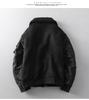 Men's Winter Lapel Leather & Fur Color Block Jacket 