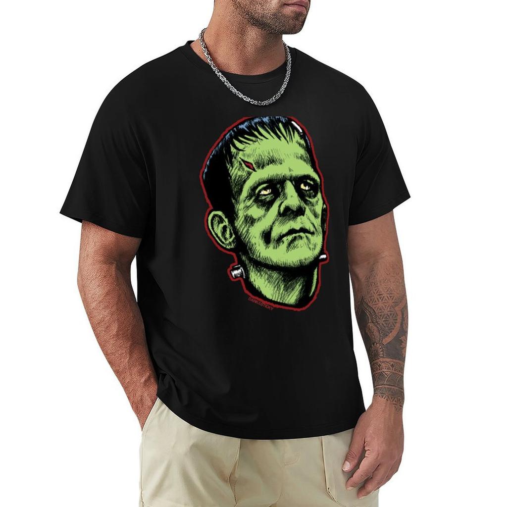 T-shirt Frankenstein Taglie Forti Asciugatura Rapida Maglietta Sportiva