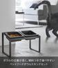Yamazaki Tower Pet Food Bowl Stand Angled High W29 x x Pet Food Model 10038 Set, Type, Black, Dimensions D15.5 H17.6cm, Easy-to-Eat, Bowl,