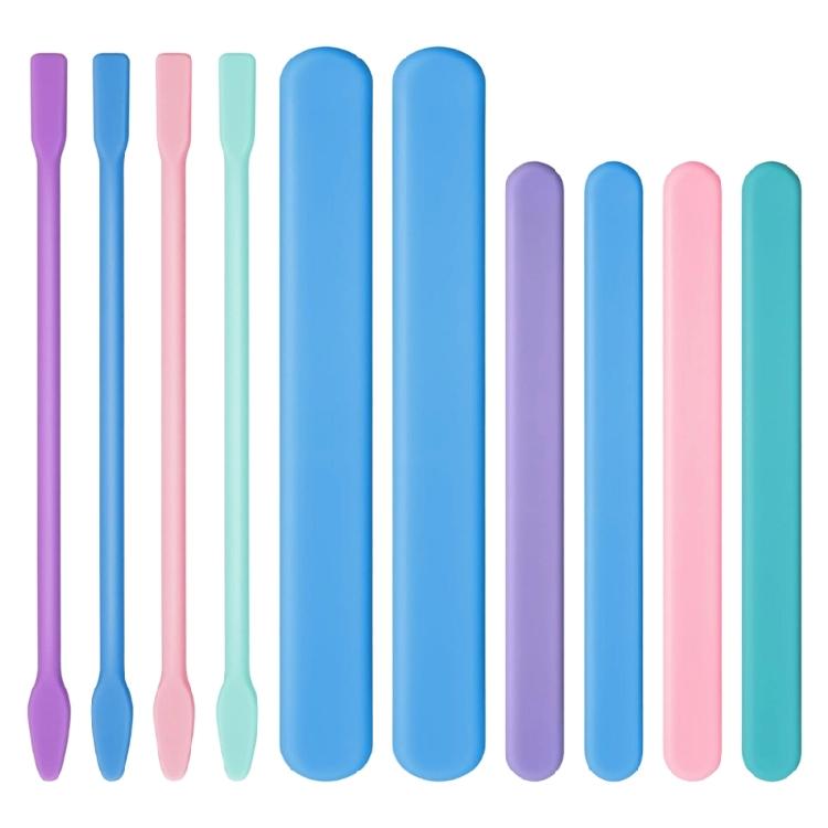 

Silicone Craft Sticks In Assorted Color Pack of 10 Stir Sticks Waxing Spatulas For Art Projects And Wax Handling 1