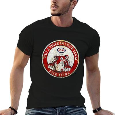 Esso Tiger T-Shirt T-Shirt Unisex Baumwolle Unisex T-Shirts Hohe Qualität Luxusmarke Unisex T-Shirt Schweres Baumwoll-T-Shirt