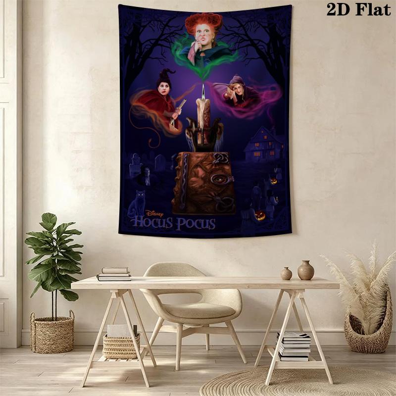 Hocus Pocus 3 Hour Tapestry Wallmounted Background Cloth Soft Christmas Gift Atmospheric Background Cloth