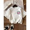 Fruits Letter Strawberry Print Short-Sleeved Round Neck T-Shirt