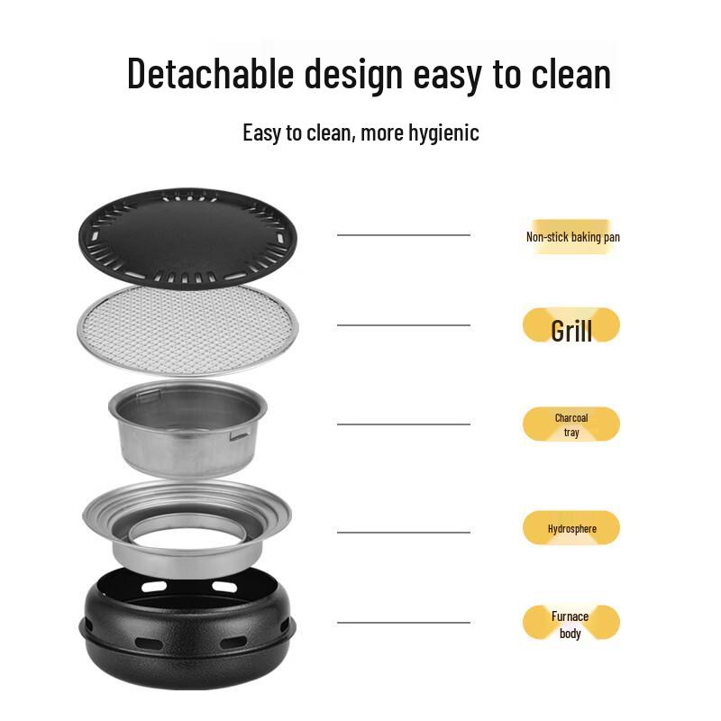 Portable Charcoal BBQ Grill for Home & Outdoor