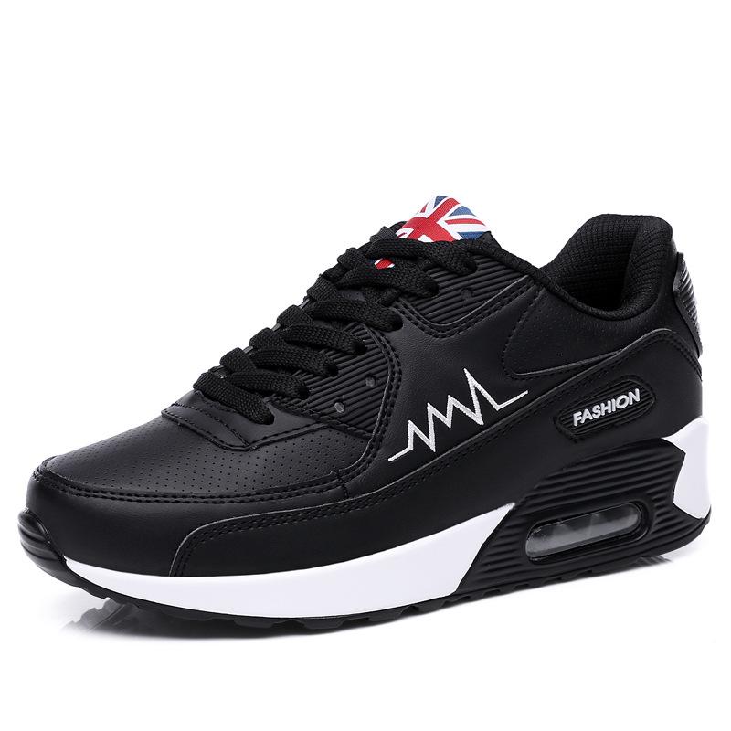 Dámské běžecké boty se vzduchovým polštářem Kauzální tenisky Módní Kožené Prodyšné Sportovní boty Dámské tenisky