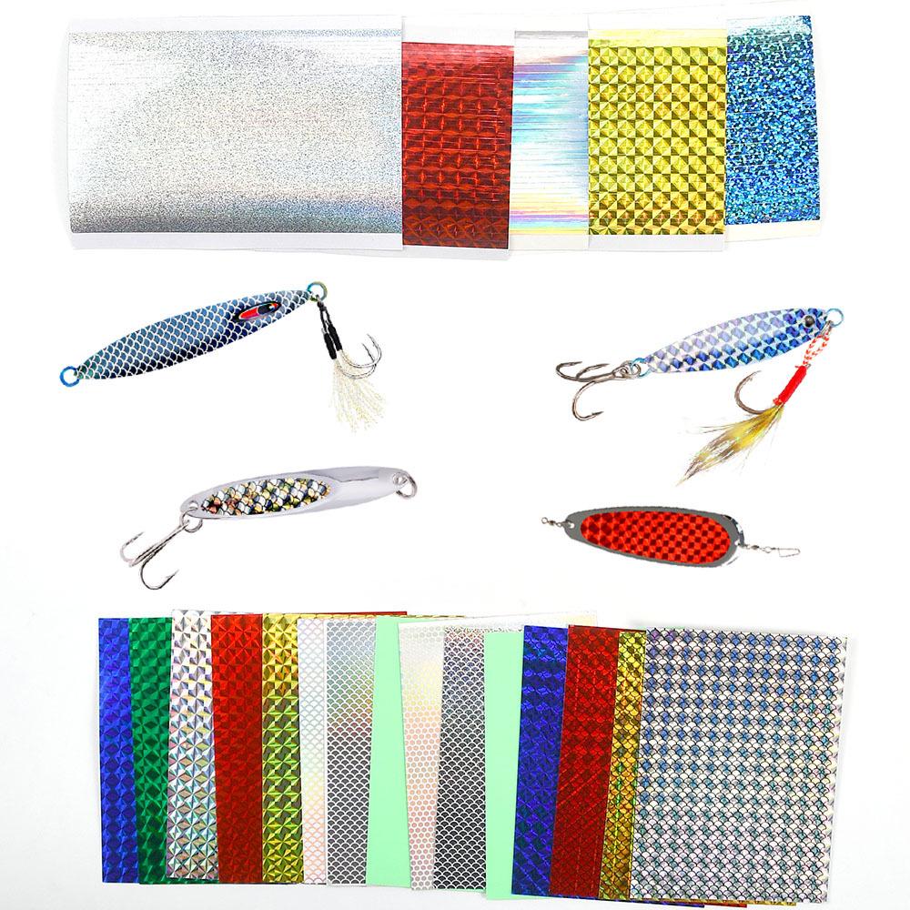 DIY Olta Yemleri İçin 10 Adet Lazerli Parlak Balık Pullu Çıkartma