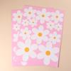 6Sheets/72Pcs/Set PVC Daisy Window Stickers Double Sided Waterproof Flower Wall Stickers Spring Style White Glass Stickers