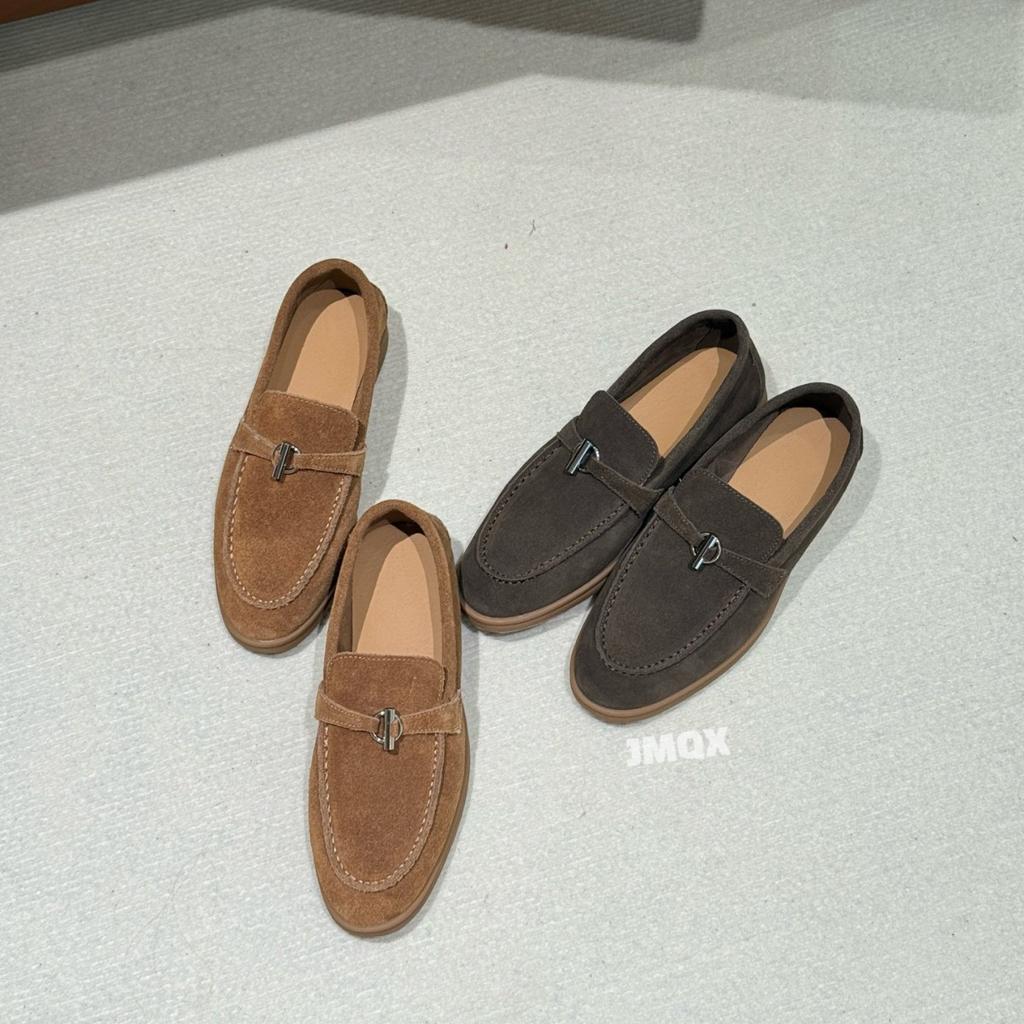 Tide brand flat-soled retro gold coin high-end loafers women's shoes 2025 new autumn versatile British style single shoes