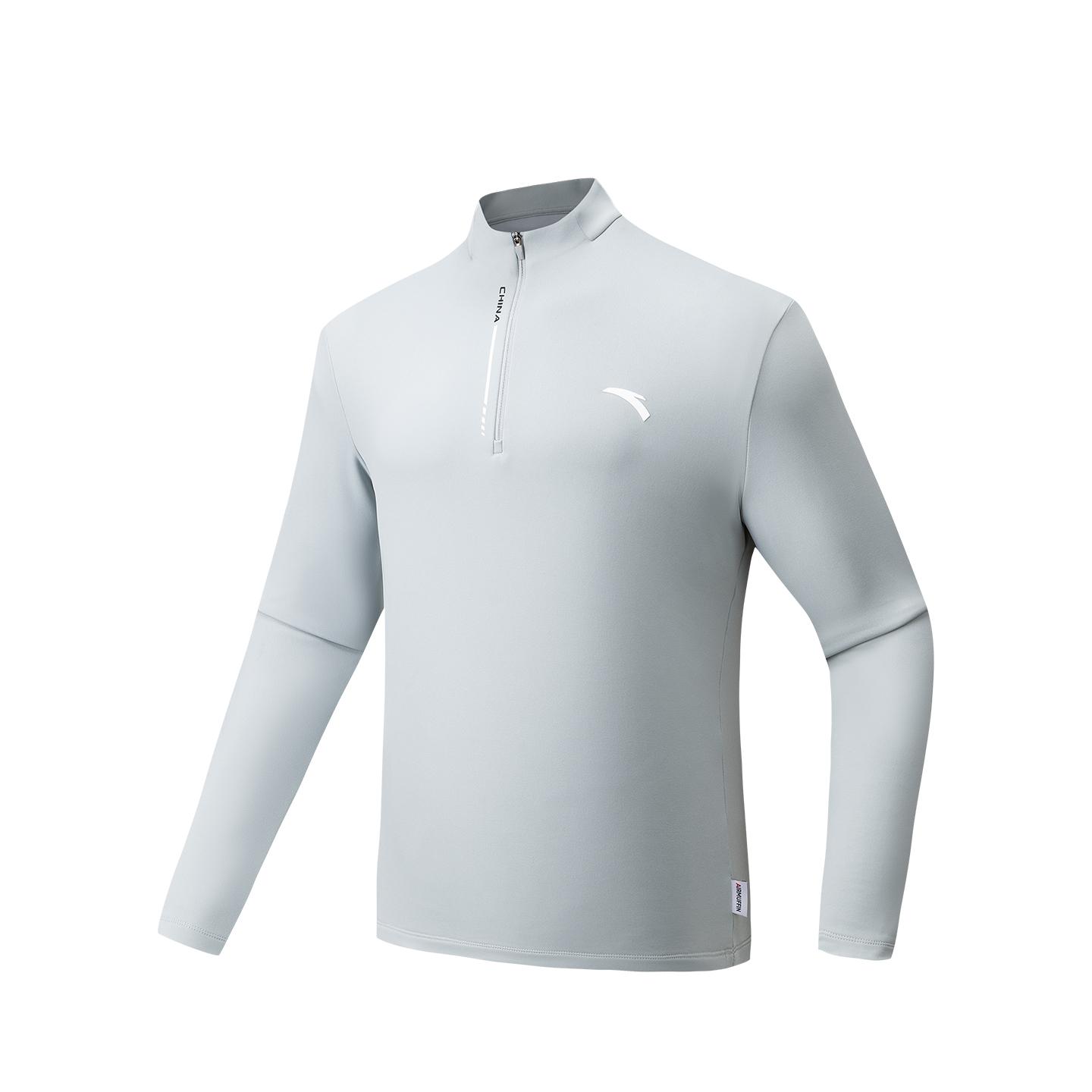 

Anta Chn Comprehensive Training Series Long Sleeve Knit Shirt Spring 2026 T-Shirt Men tops Ash-Gray 152617407-3 XL