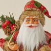 Santa Claus Ornament - Classic Variety of Designs, Holding a Gift or Welcome Sign) - Heavy Duty Base Indoor and Outdoor Home Gar