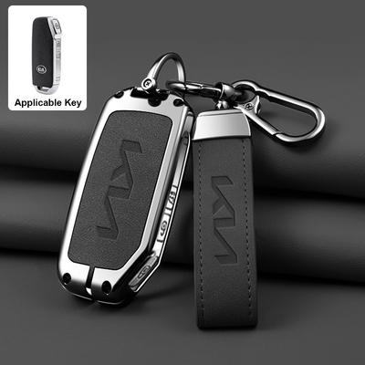 Zinc Alloy Car Remote Key Case Cover Shell Holder For Sportage 2023 2024 Ray Sorento Soul Telluride Cerato 2020 K5 K8 2022