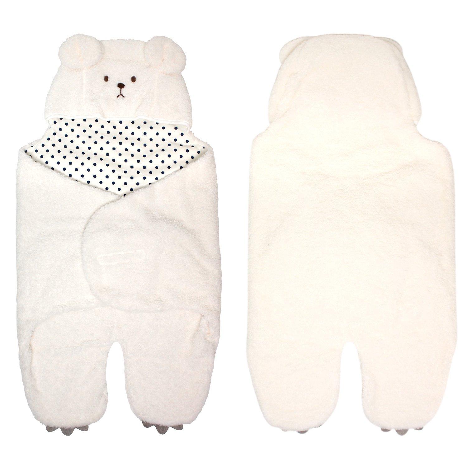 

Swaddle with animal polar bear Owalnut Afghan Blanket Sleeper [Afghan paws] [Kigurumi Coverall] [Kigurumi] білий