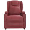 Recliner Chair Burgundy Synthetic Leather