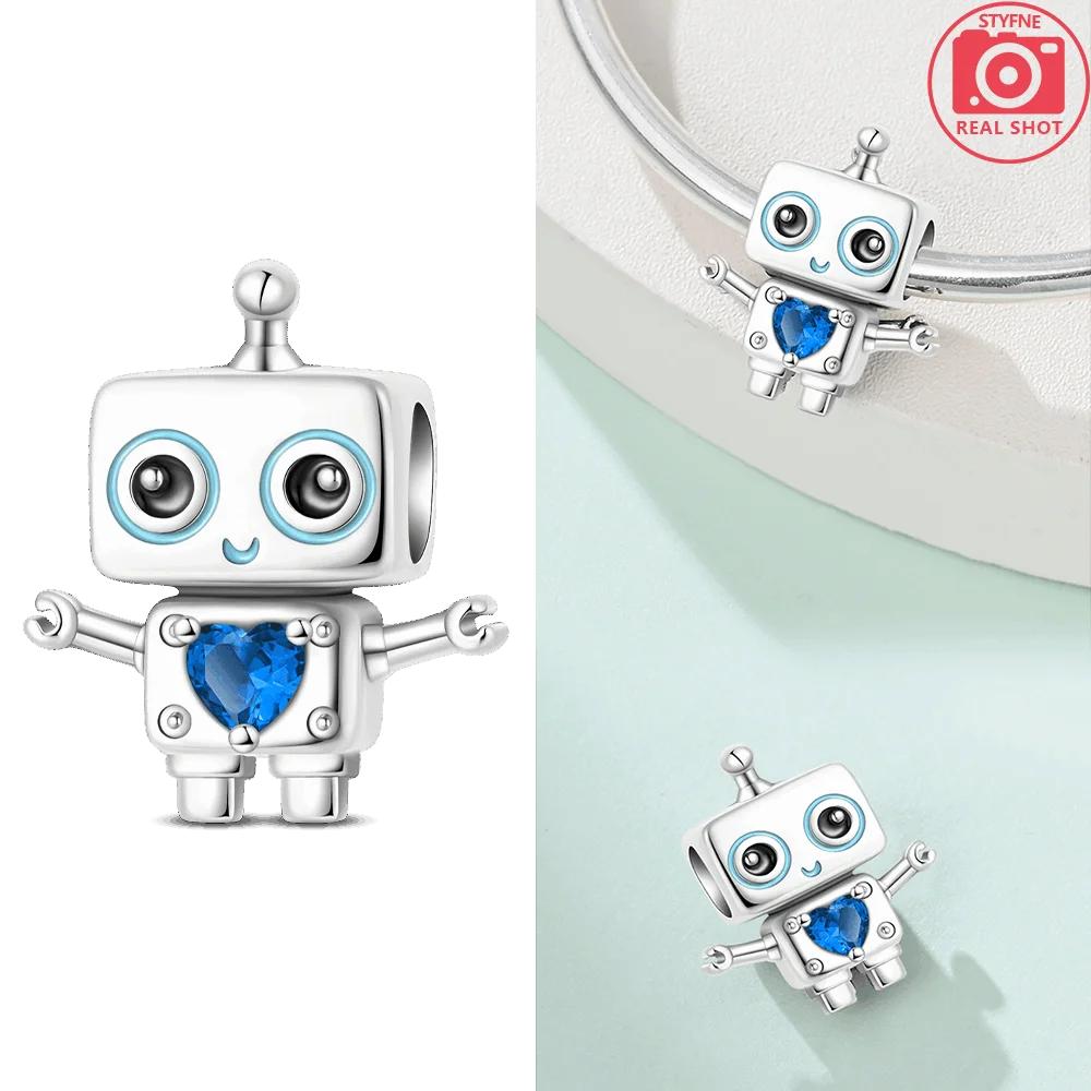 New Summer Coconut Beach Travel Ai Robot 100% Copper Charms Fit Original Bracelet Diy Jewelry Making Women Gift
