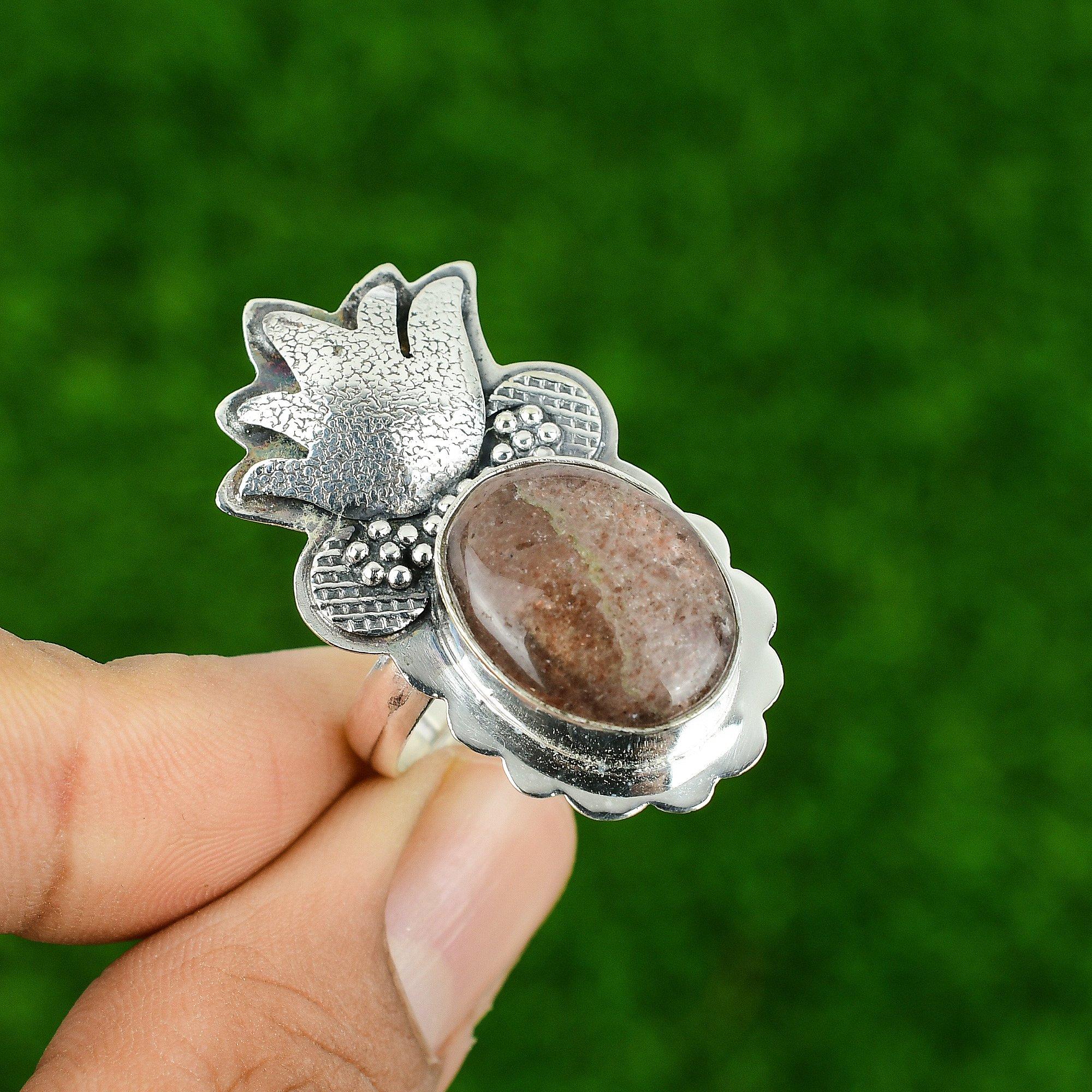 

Кольцо-обещание из стерлингового серебра 925 пробы с овальным драгоценным камнем солнечного камня и сакральной чакрой Adjustable