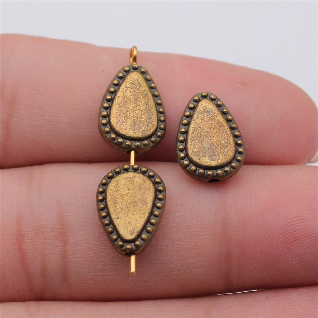 Geometric Small-Hole Spacer Beads Mini Antique Bronze Zinc Alloy Jewelry Making Fix Bead Position Style Bead Spacers
