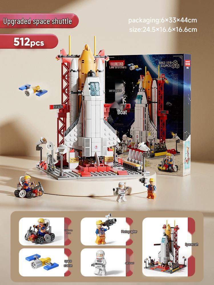 Children's LEGO-Compatible Space Shuttle Building Set Educational Toy