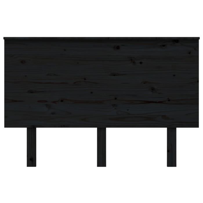 VidaXL Headboard Black 124x6x82.5 Cm Solid Pine Wood 819164