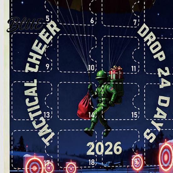 Holiday Keepsake Green with Pcs Day Christmas Calendar 24 Soldiers Advent Countdown Calendar Xmas Party