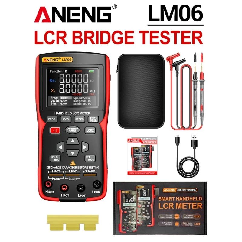 2026 ANENG LM06 Digital LCR Meter Smart Tweezer High Precision ESR Resistance Capacitance Inductance Tester for Electronic Repair With Digital Display
