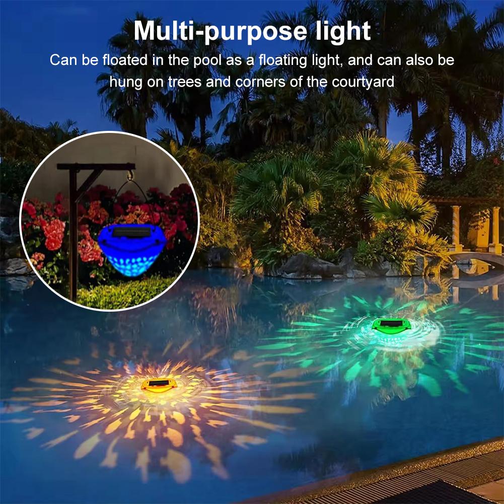 3/2/1pcs Solar Powered Swimming Pool Underwater Lantern Fountain Water Float Lamp Decoration Garden Pond LED Floating Lights