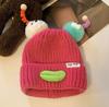 Style Hat Versatile Cute And Funny Big Mouth Womens Warm Hatscaps Knitted