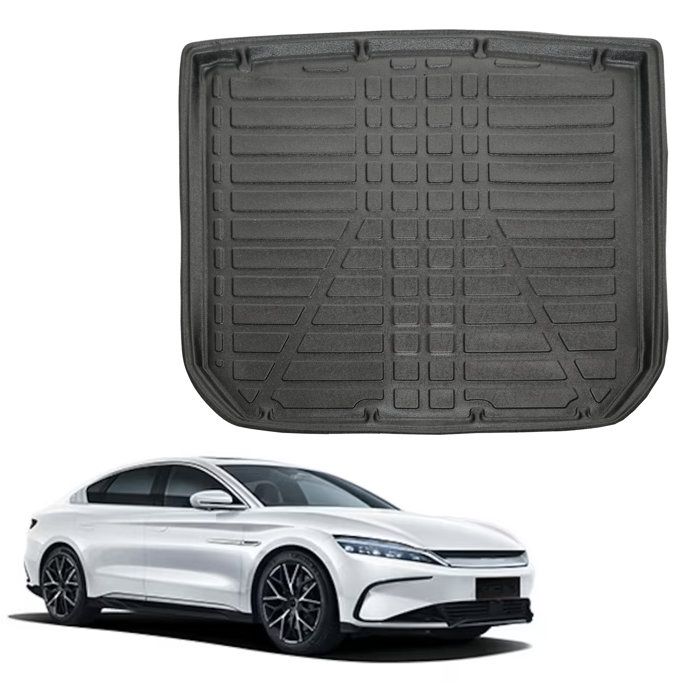Bac de coffre sur mesure SCOUTT BYD Han (depuis 2024) Berlina, Noir mat, Antidérapant, Rebords hauts