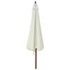 Parasol with Wooden Pole 330 Cm Sand White