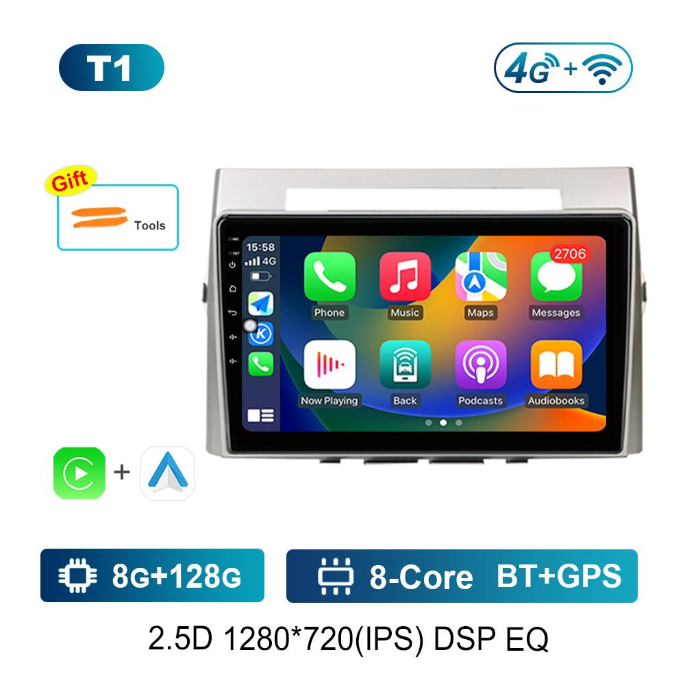 Car Radio Multimedia Player for Toyota Corolla Verso AR10 2004 - 2009 QLED Screen Android OS Head Unit WiFi GPS Navi DSP Stereo