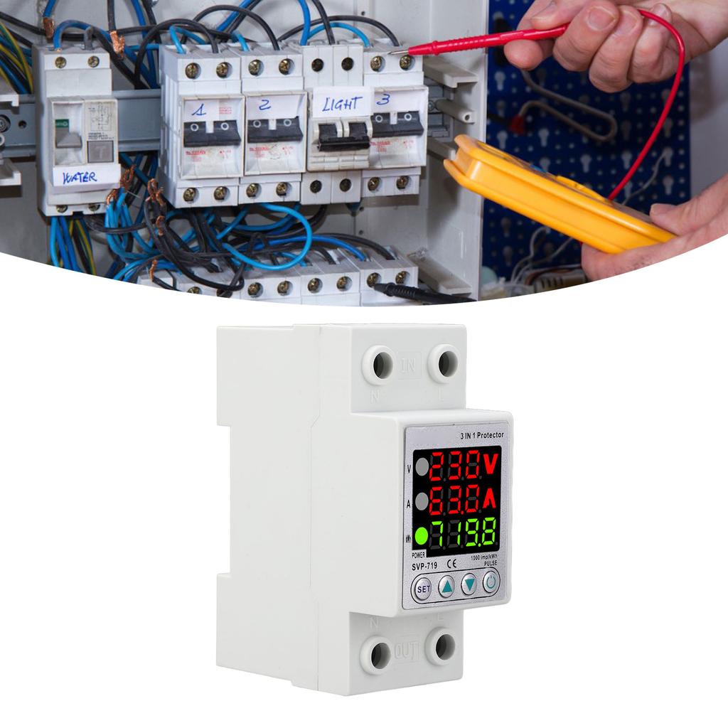 Voltage Protector Self Resetting Smart Over Under Voltage Protective Device with Power Display AC230V
