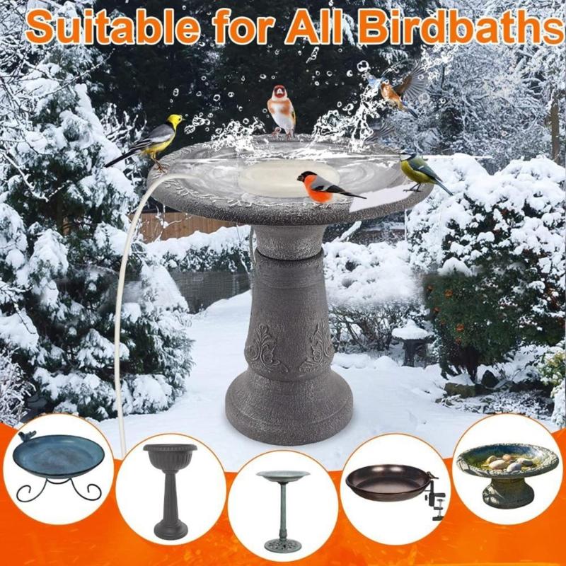 Birdbath Deicer Poultry Water Heater Winter Anti Freeze Drinking Deicer With Temperature Control For Chicken Duck Geese