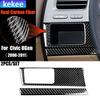 Carbon Fiber Car Accessories Headlight Switch Modified Interior Trim Cover Sticker For Honda Civic 8th Gen 2006 2007 2008-2011