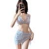 Sexy Split Swimsuit Three-piece Bikini Korean Ins Style Hot Girl Pure Desire To Look Thin