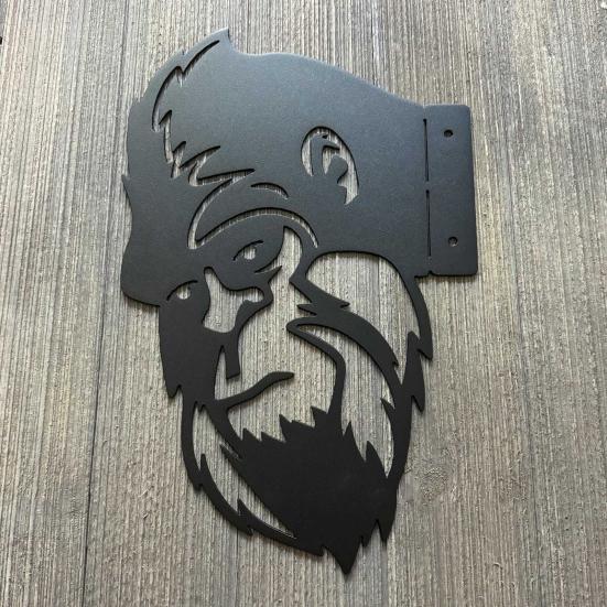 Cee-Boo Sasquatch Siluet İşareti Metal Bahçe Sanatı İşareti Hava Koşullarına Dayanıklı Kaplamalı Hayvan İşareti Ağaçlar Çitler Çimler Verandalar için Dış Mekan Dekoru