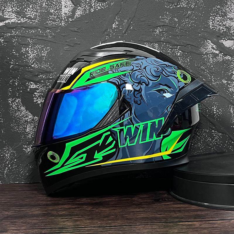 JIEKAI Motorcycle Helmet Men Full Face Casco Moto Double Visor Racing Motocross Helmet Motorbike Capacete Moto Helmets