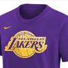 Nike X NBA Los Angeles Lakers Letter Logo Casual Breathable Short Sleeve T-Shirt Kids Tops Purple 3Z2B7NBBM-LAK