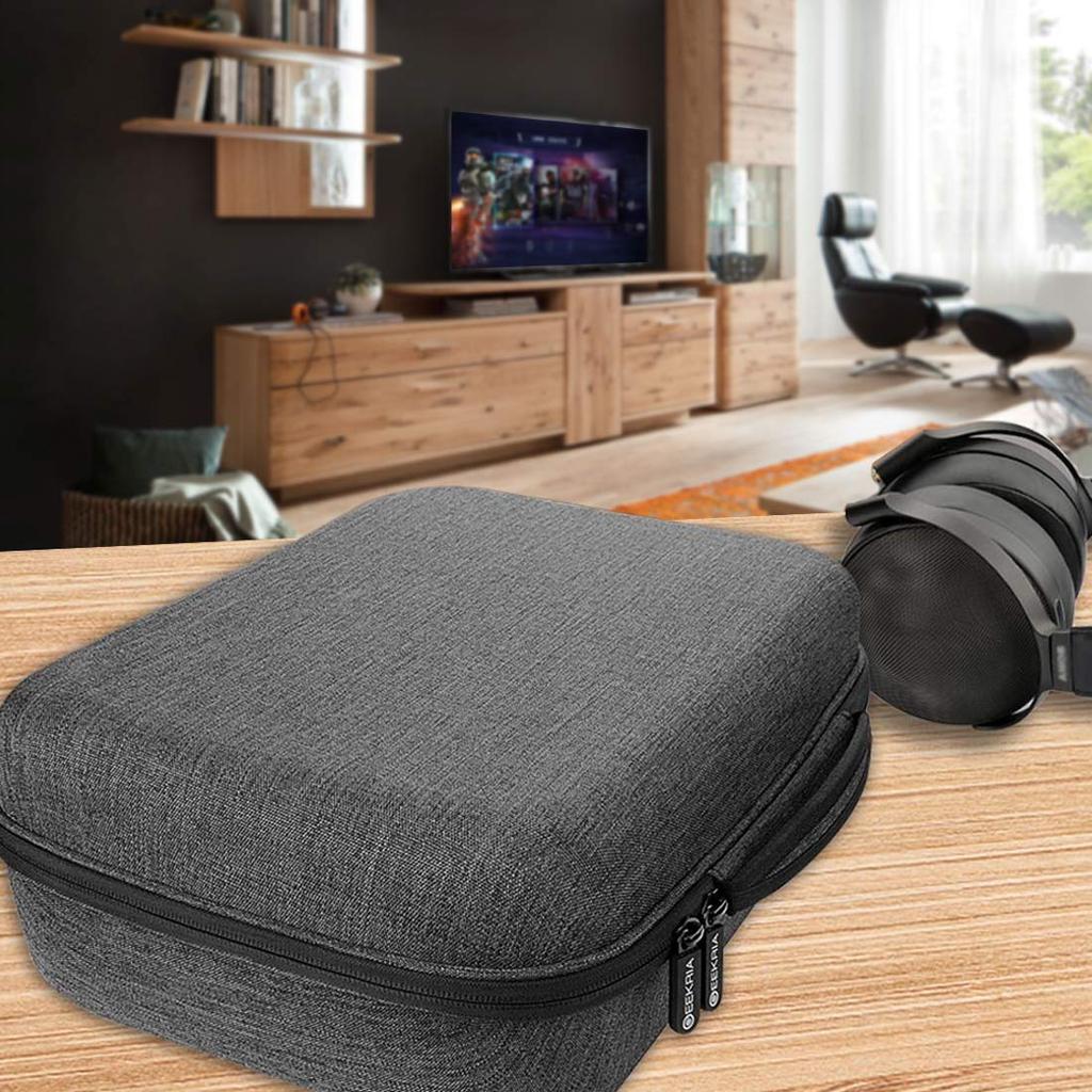 Geekria Shield Headphone Case, Compatible with Audio-Technica ATH-AWKT, Sony MDR-Z1R, and Denon AH-D9200, Hard Shell Case for Travel, Includes Storage