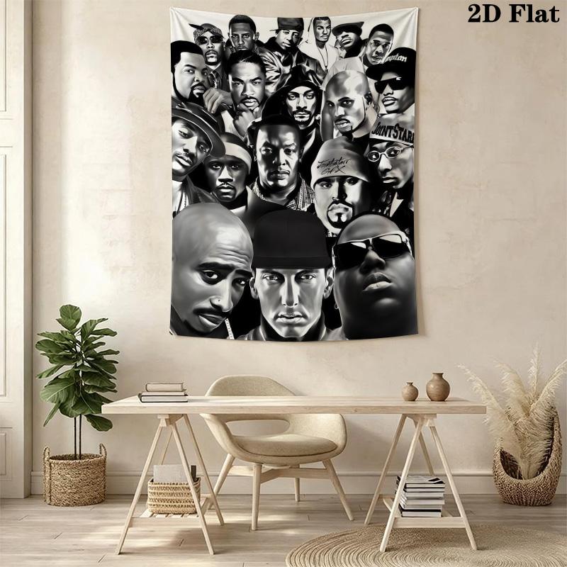 Rap Legends Visual Celebration Threepiece Set 1 Duvet Cover 2 Pillowcase Without Core Soft And Comfortable Christmas Birthday Gift