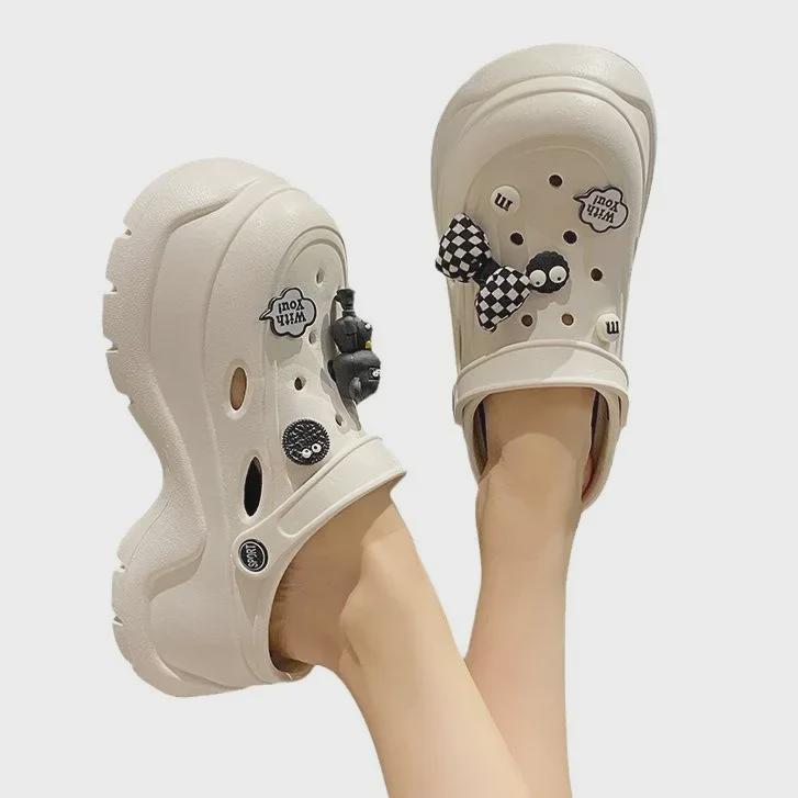 EVA Femme 2024 Style Plage Semelles Épaisses Antidérapantes Bout Fermé