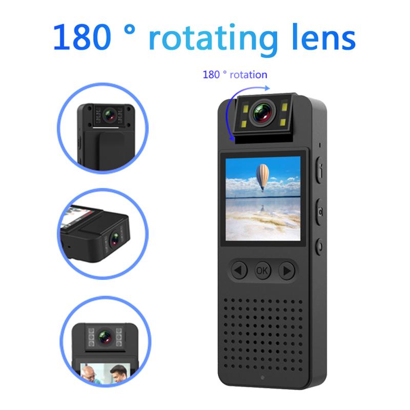 1080p Mini cameră de acțiune pentru corp fără fir Wifi Spot Cameră Fhd Ecran Lcd cu infraroșu Dvr Audio Video Bicicletă Bicicletă Dv Recorder