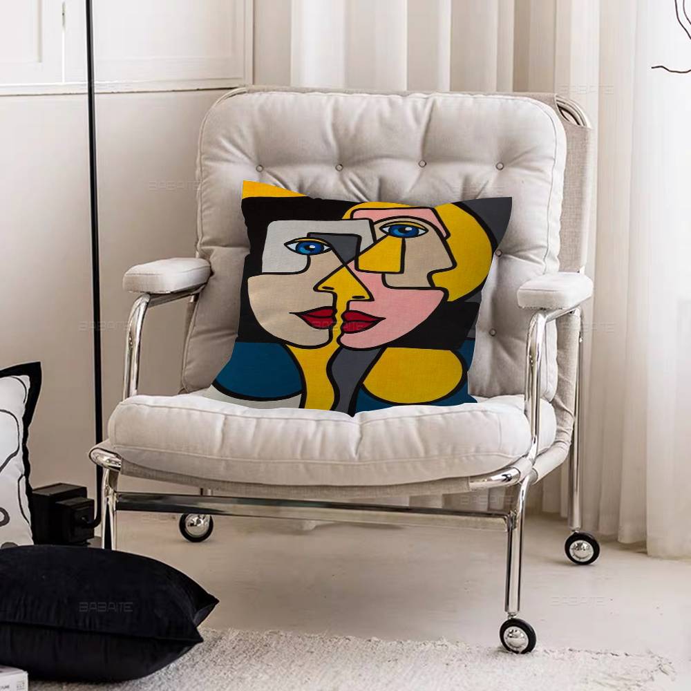 Picasso Abstract Art Cushion Cover Car Throw Pillow Case For Sofa Car Christmas Gift 40x40cm 45x45cm