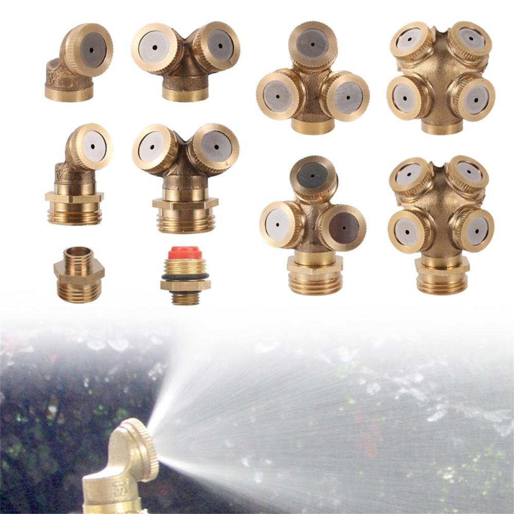 1/4" 1/2" Brass Garden Sprayer Nozzle 1/2/3/4 Hole Orchard Agriculture Irrigation Pesticide Spraying Sprinkler Head with Filter