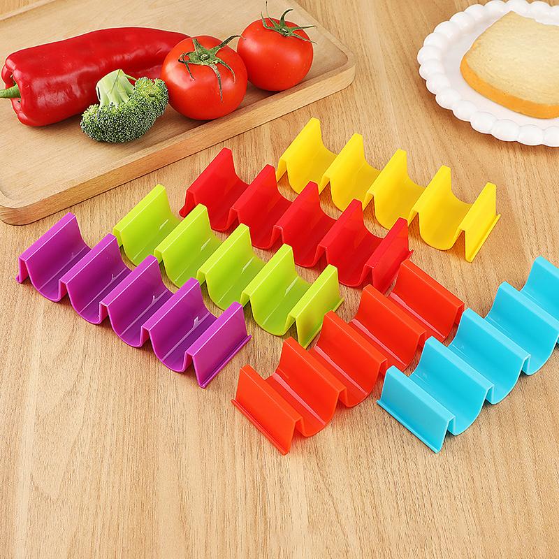 1/2/3pcs Taco Holders Colorful Mexican Food Hard Stand Holds Soft Shells Wave Shape Kitchen Tool Restaurant Pancake Shelf